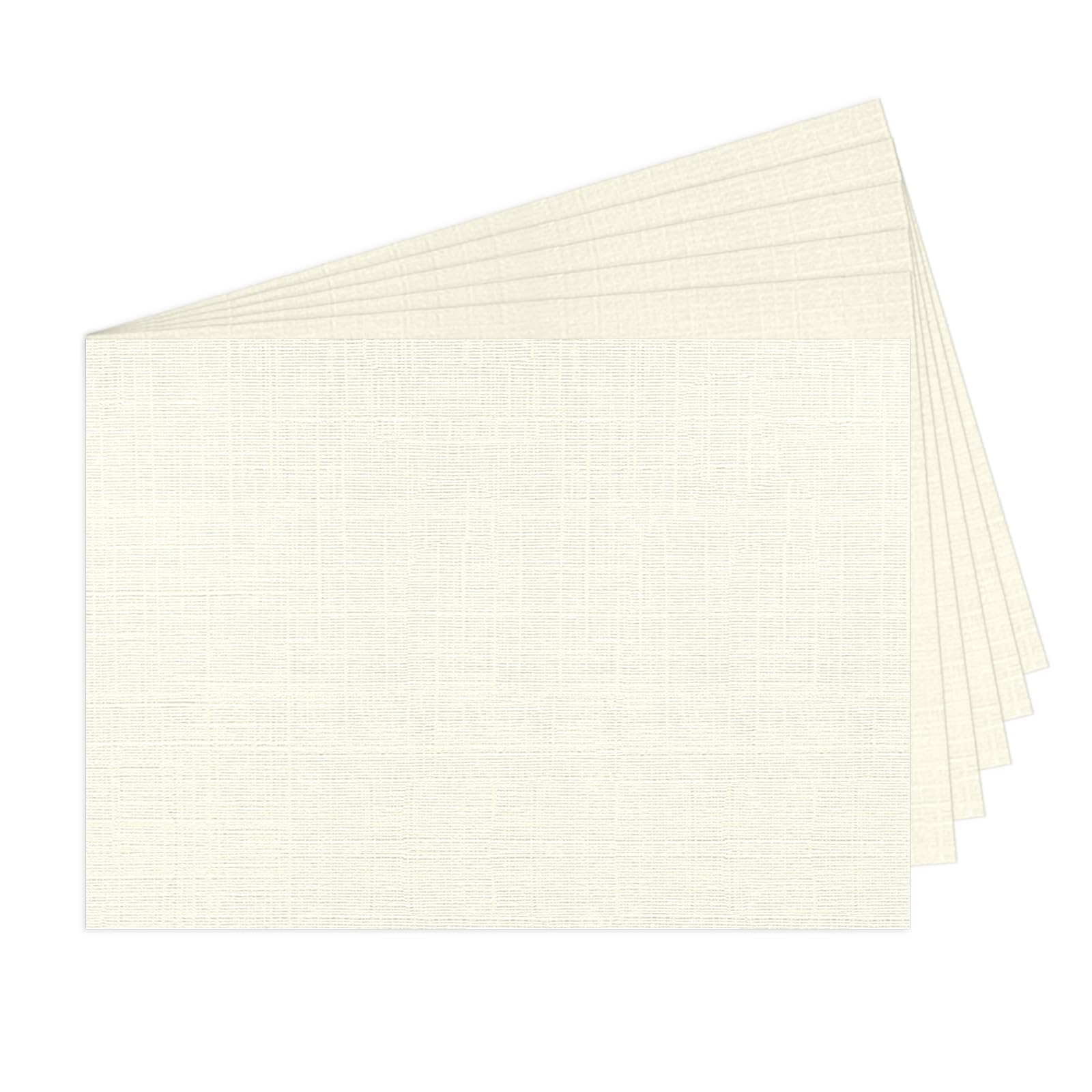 5x7 Ivory Linen Paper Textured Cardstock, Goefun 100lb Wedding Invitation Cardstock Light Cream, Thick Paper for Printing, Invitations, Artworks, Cardmaking, 100 Pack