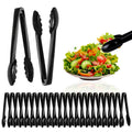 24 Pcs Plastic Tongs for Serving Bulk 9 Inch Serving Disposable Tongs, Plastic Catering Utensils Supplies, Heavy Duty Salad Tongs for Kitchen Buffets BBQ Events Catering