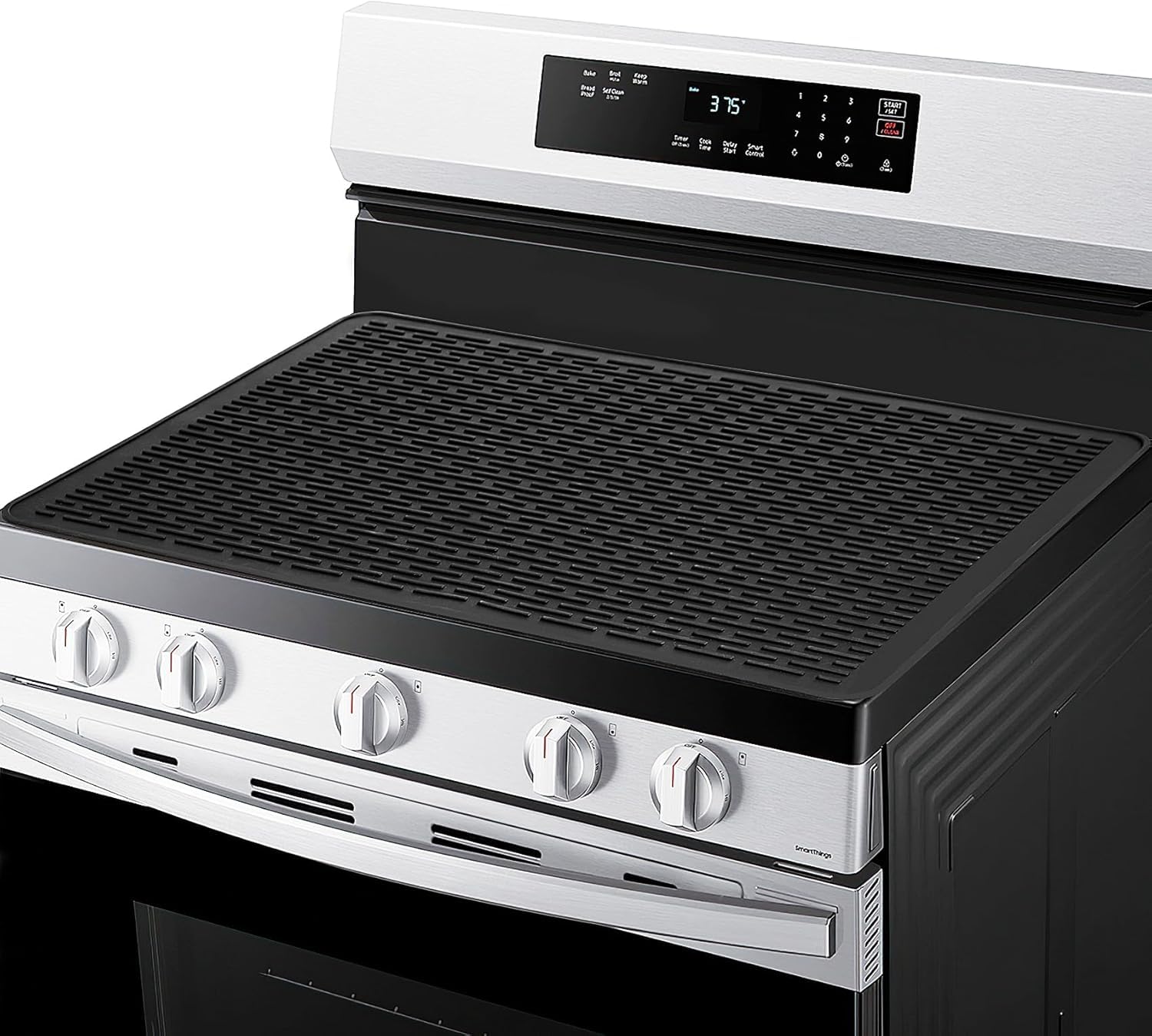 Eazmate Silicone Stove Top Cover for Electric Stove 28 x 20 Inch, Silicone Mat Protector for Extra Kitchen Space, Heat Resistant Stovetop Cover, Black