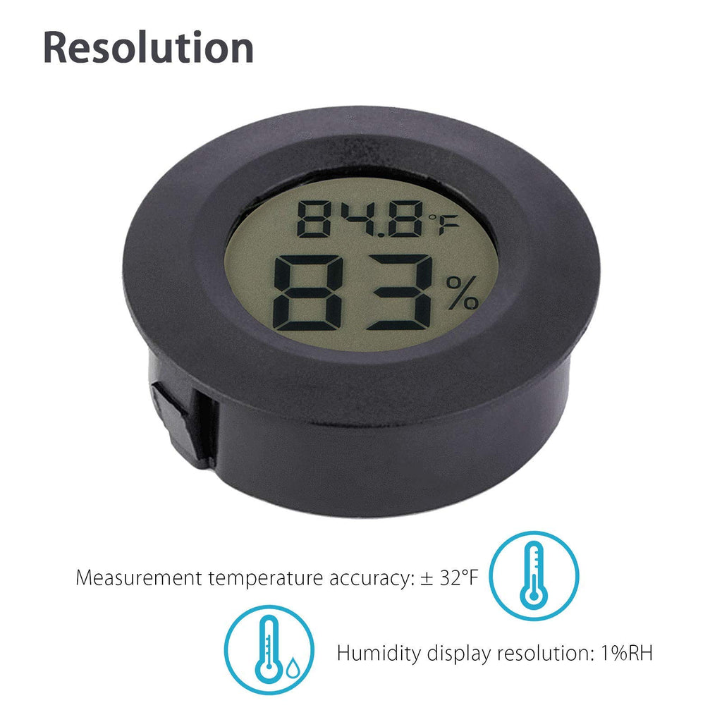 EEEkit 6-Pack Thermometer Hygrometer, Humidity Temperature Meter Gauge with LCD Monitor for Home Greenhouse Basement