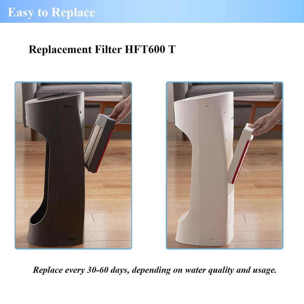 KeYiJia HFT600 Filter T Humidifier Wick Filter Compatible with Honeywell Tower HumidifierHEV615 HEV620 Replace Part HFT600T, HFT600PDQ Accessory (Pack of 5) (White)