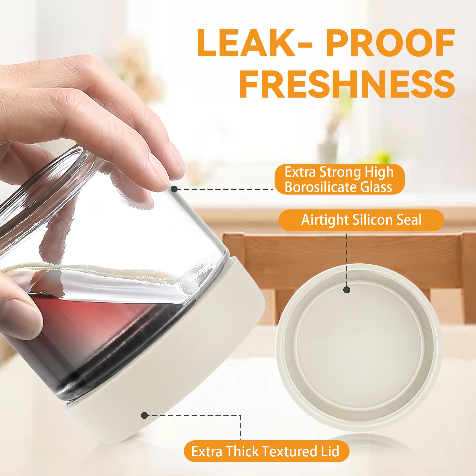 Wide Mouth Mason Jars,4 Pack 10oz Glass Overnight Oats Jar,Reusable Small Glass Jar Overnight Oats Containers with Lids for Fruit, Salad Dressing, Sauce,Cereal,Pasta,Sugar,Beans(300ml)
