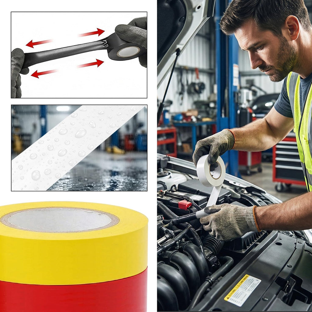 QILIMA Electrical Tape Colors 10 Pack 3/4-Inch by 60 Feet,Lead-Free Flame Retardant Electrical Tape, Adhesive for General Home Vehicle Auto Car Power Circuit Wiring Multicolor(130mic)