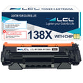 with Chip LCL 138X Black Toner Cartridge Replacement for HP 138A W1380A 138X W1380X Replacement for HP LaserJet Pro 3001 3001dw 3001fdw MFP 3101 3101fdw 3101fdn 3101sdw Printer (1-Pack)