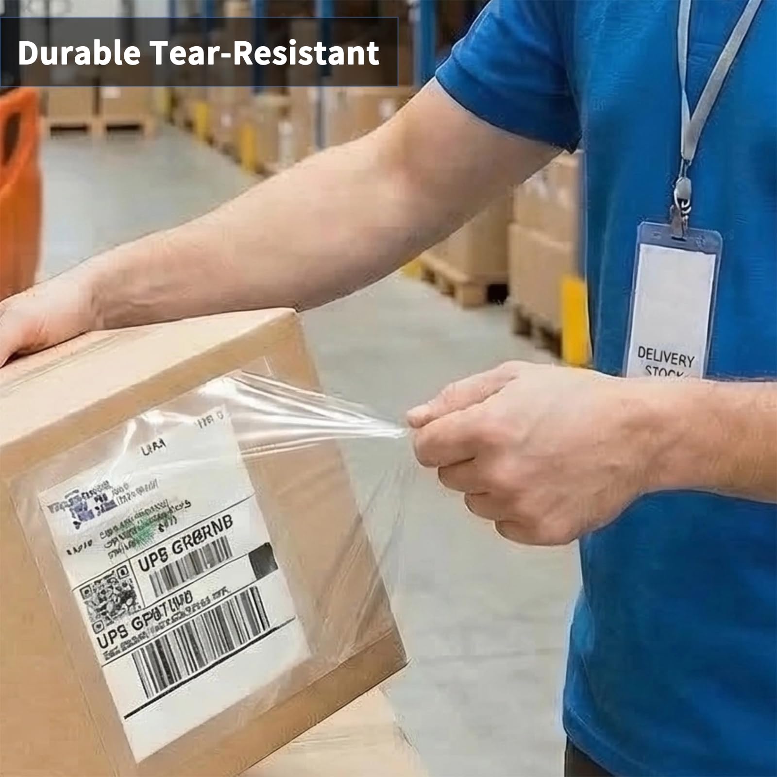 9527 Product 7.5 x 5.5 Clear Adhesive Top Loading Packing List/Shipping Label Envelopes (200 Pack)