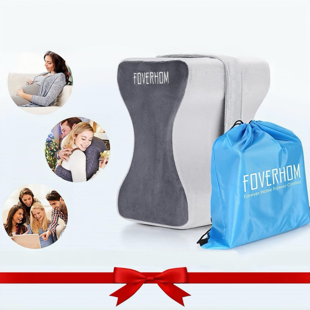 Foverhom Memory Foam Knee Pillow,Orthopedic Leg Pillow for Sciatica Relief,Back Pain, Pregnancy, Leg Pain, Hip Pain and Sciatica Relief