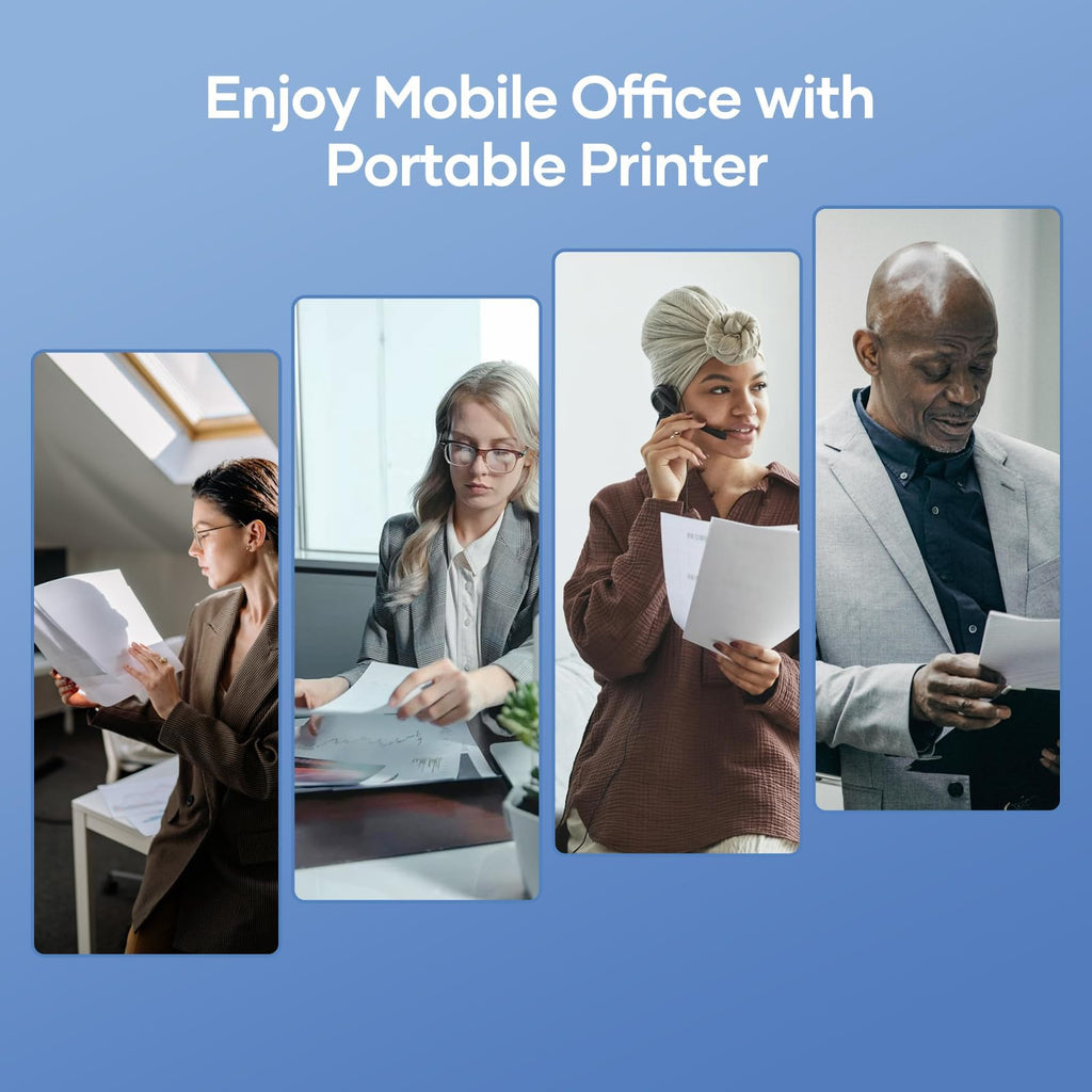 iDPRT Thermal Paper 8.5X11 200 Sheets US Letter for MT610 M08F M832 M834 M833 MT888 Portable Printer, Continuous File Printing Thermal Paper for iDPRT/HPRT/PRT and Other Document Portable Printers