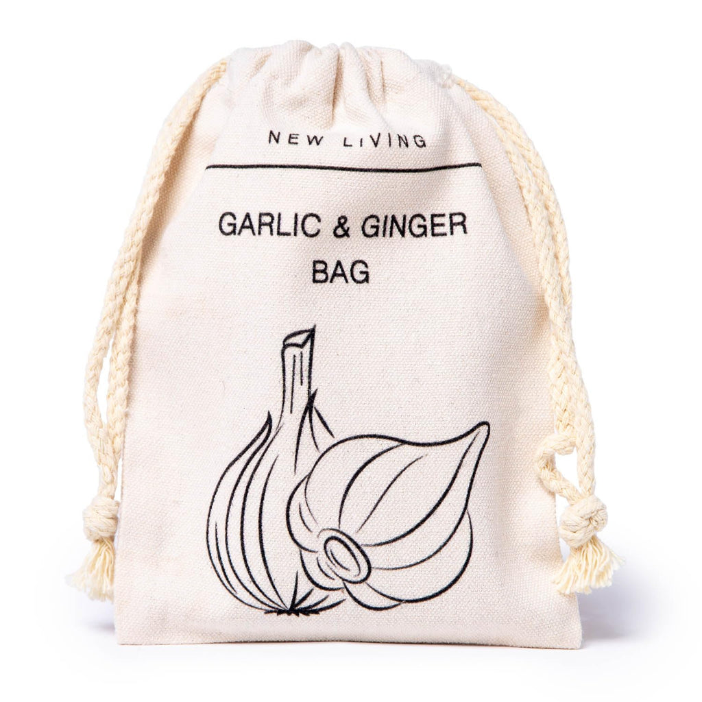 Potato, Onion & Garlic Bag 3 Pack Bundle - Real Linen Cotton Blend | Food Sack Eco Product Vegetable Storage | 30x40 cm