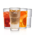20oz Ribbed Glass Tumbler Set of 4 – Large Capacity Drinking Glasses for Iced Coffee, Water, Juice, and Cocktails – Elegant Modern Glassware for Everyday Use and Special Occasions