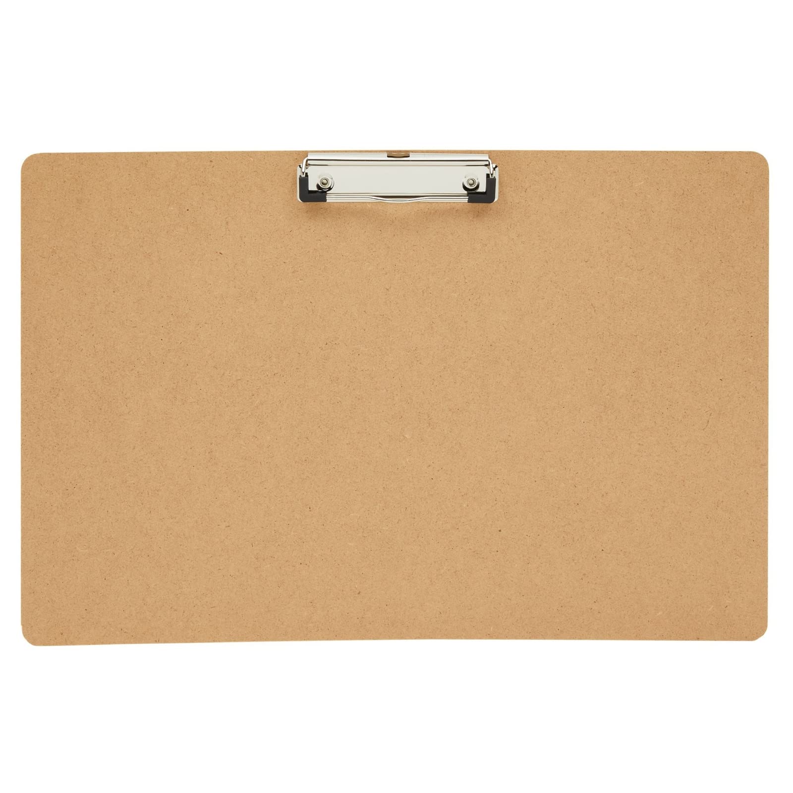 Juvale Clipboard - 11.5 x 17.4 in, Brown MDF, 4-Pack - Wood Clipboard Set with Low-Profile Metal Clip & Retractable Hook - Oversized & Portable for Drafting Board & Sketch Board Use