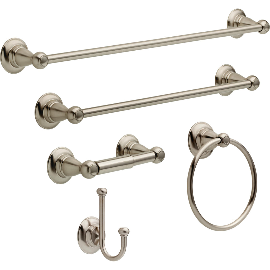Delta PTR50-BN Porter Bath Hardware Accessory Toilet Paper Holder, SpotShield Brushed Nickel