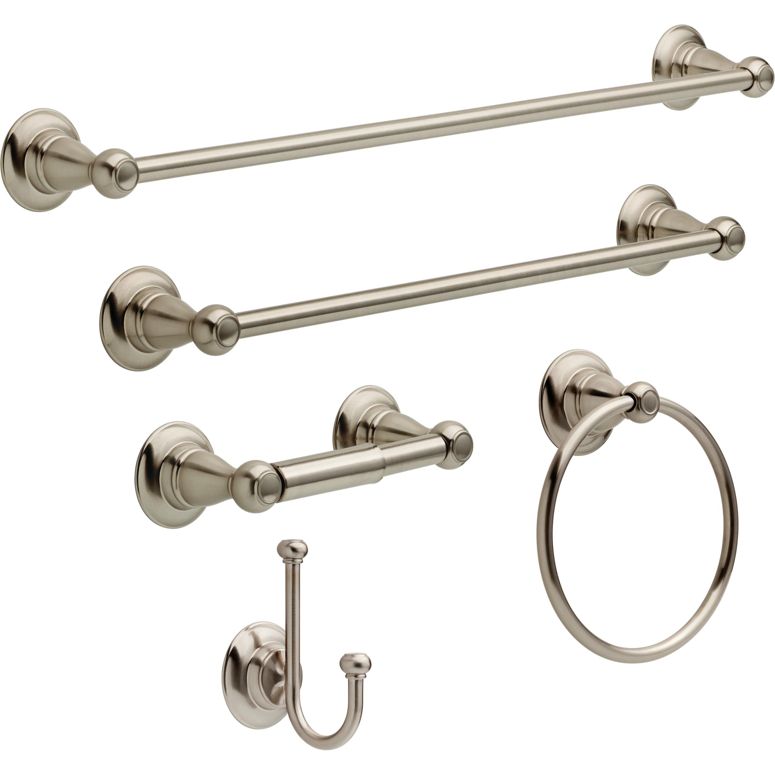 Delta PTR50-BN Porter Bath Hardware Accessory Toilet Paper Holder, SpotShield Brushed Nickel