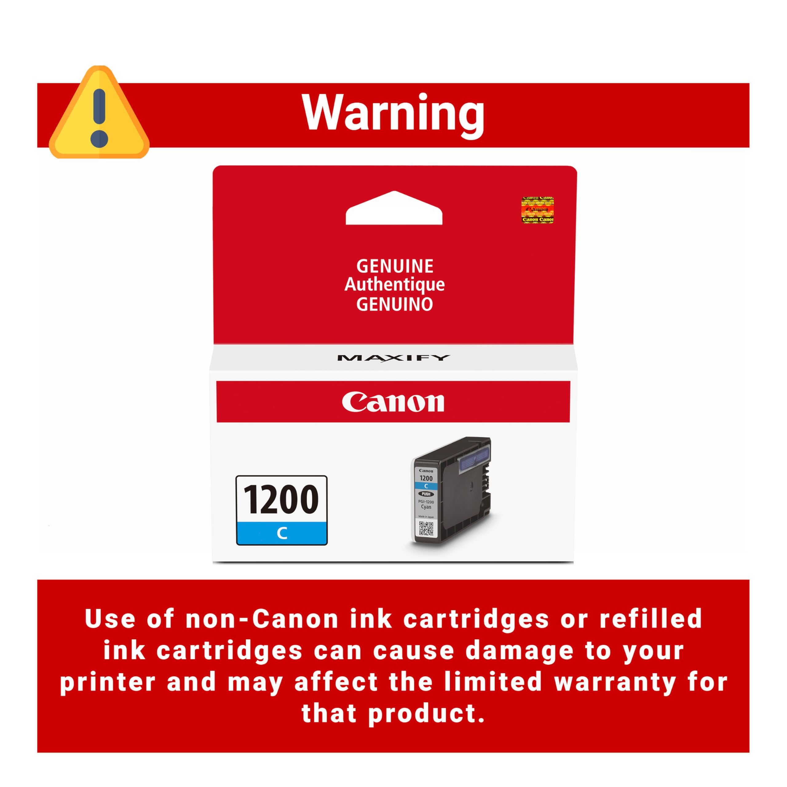 Canon Genuine Canon PGI-1200 Pigment Ink Cartridge, Cyan