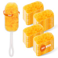 60Pack Duster Refills Compatible with Swiffer Duster,Heavy Duty Multi Surface 360 Microfiber Refills,Unscented Disposable Dusters Kit for Cleaning Dusting Furniture Blind Ceiling Fan(60 Pcs+ 1 Handle)