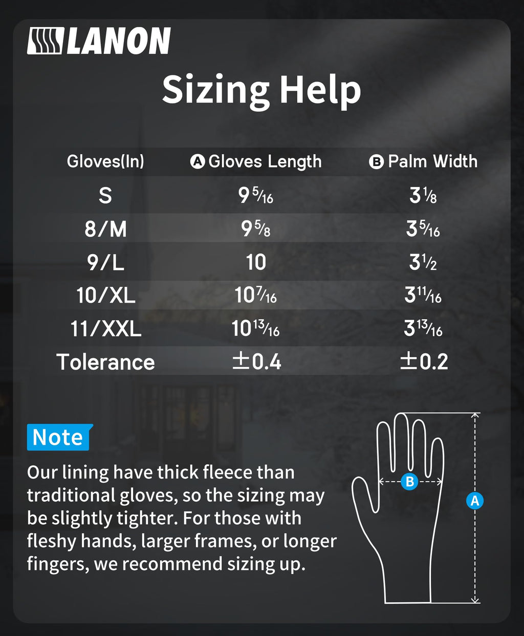 LANON Waterproof Winter Work Gloves, Double Rubber Coated, Thermal Insulated Freezer Gloves for Cold Weather, Heavy Duty, Non-Slip Grip, Wrist Closure, Blue,L