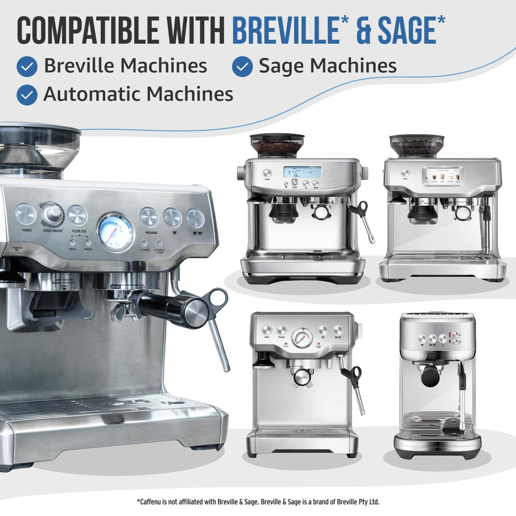 Caffenu Descaler Compatible with Breville. 2 Bottles of Solution. Descaling Kit Removes Limescale For Hotter Coffee. 4 Uses Descaler For Breville Coffee Machines.