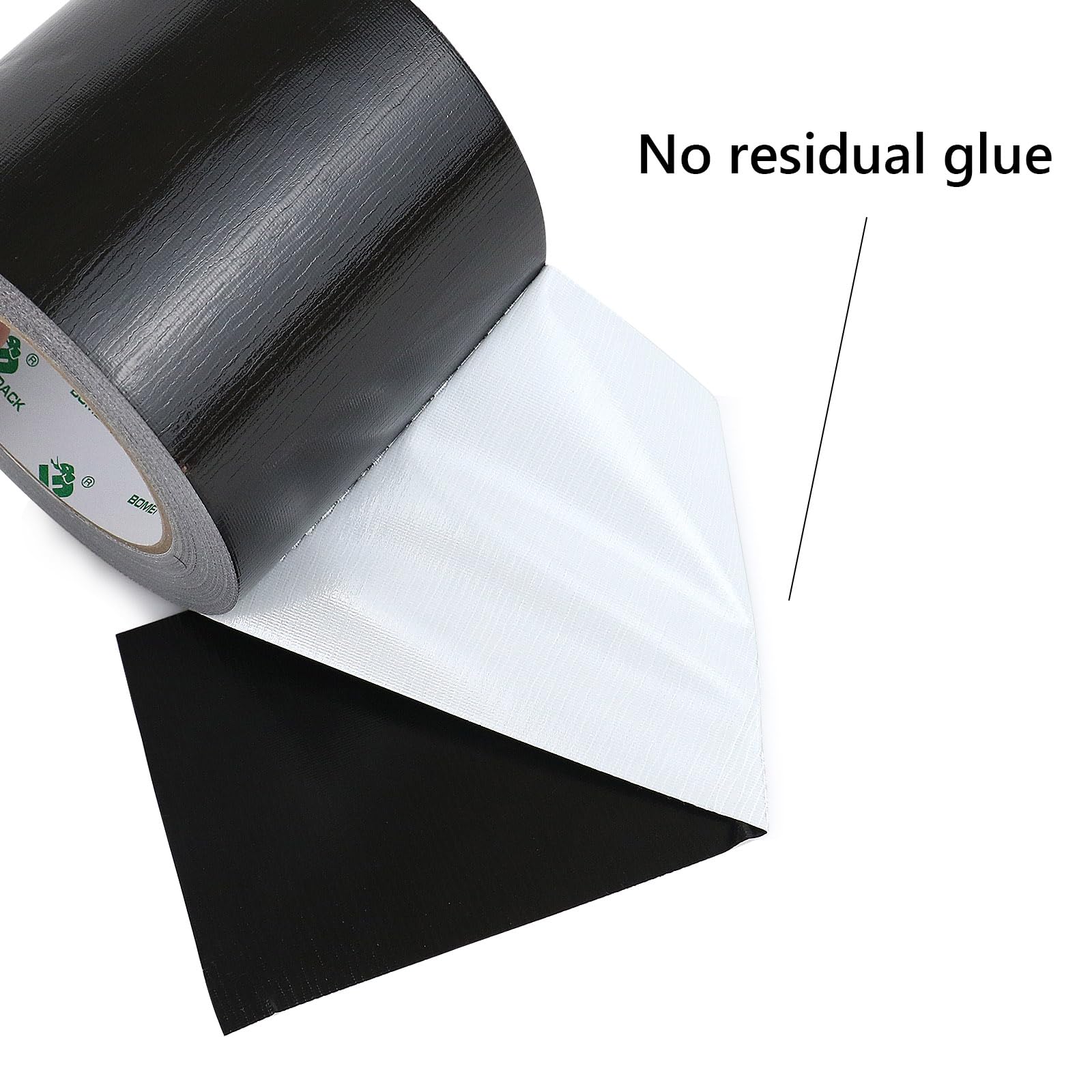 BOMEI PACK Black Wide Duct Tape 4Inch, Strong Tape Gris Residue Free for Crafts and Repair, 1Roll 8.3Mil x 30yds