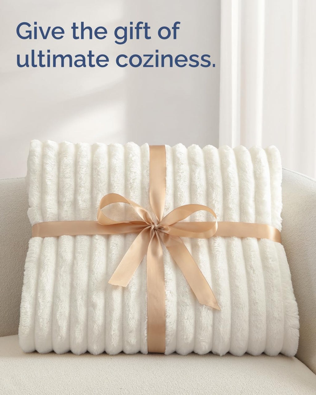 Super Soft Fleece Blanket Throw Size - Fleece Throw Blanket for Bed, Couch & Chair - Cozy, Warm & Breathable - All Season Fuzzy, Cute Decor, Microplush Bedding for Women, Men & Teens - 50x60, Ivory