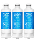 AQUA CREST HAF-Qin/EXP Replacement for Samsung® DA97-17376B, DA97-08006C, HAF-Qin, RS27T5200SR, RF28T5001SR, RF24R7201SR, RF28R6201SR, Refrigerator Water Filter (Pack of 3)