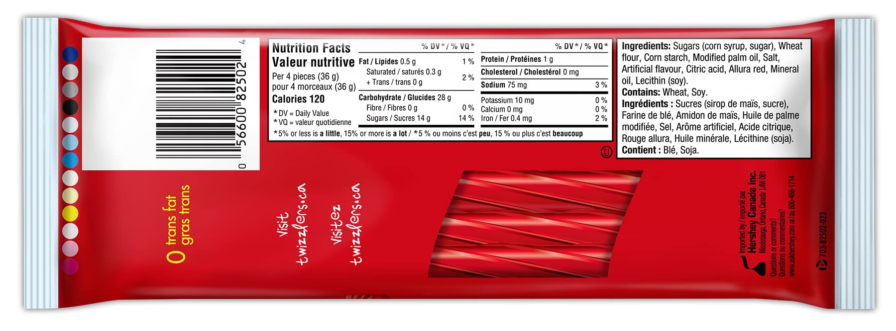 TWIZZLERS Licorice Candy, Strawberry, Valentines Candy, Bulk Candy, Bulk Candy to Share, 24 Count
