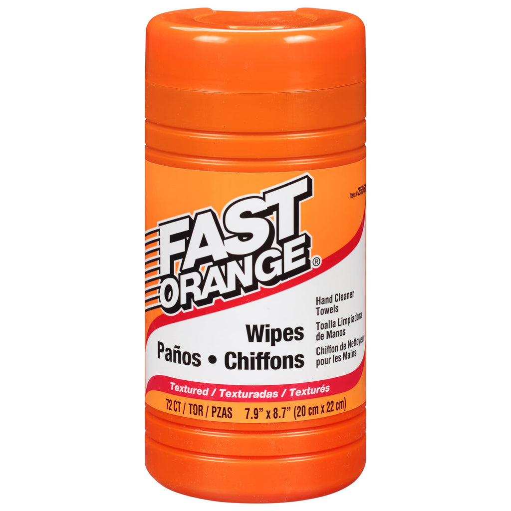 Fast Orange 25051 White Hand Cleaner Wipes Bucket, 72 Wipes, 1