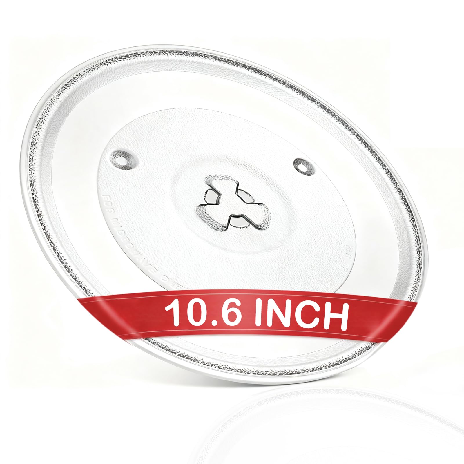 Uhuida 10.6" Microwave Glass Plate, Microwave Plate Replacement, Clear Turntable with GE, Panasonic, LG, Magic Chef, Hotpoint, Kenmore