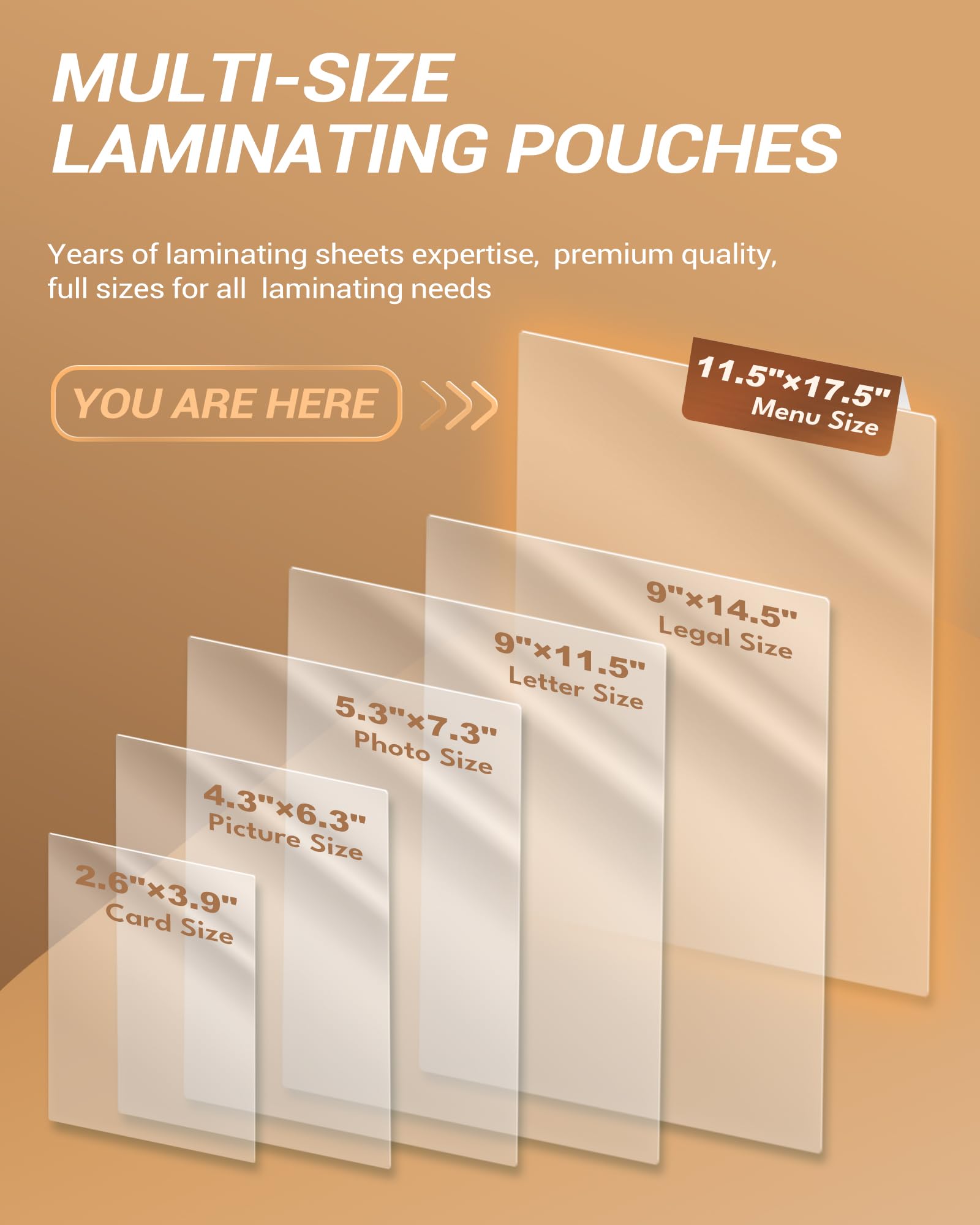Uinkit 3.5 Mil 100 Pack Clear Thermal Laminating Pouches, 11.5 x 17.5-Inch Lamination Pouches Paper, Fits 11 x 17 Inch Laminator Sheet, Rounded Corner