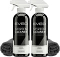 EVEO® Screen Cleaner Spray Kit (Streak-Free) TV Screen Cleaner for Smart TV, LCD, LED, OLED | Computer Cleaner Spray and Wipe Microfiber Cloth for, Monitor, Laptop, iPad, Car & More - 2 Pack