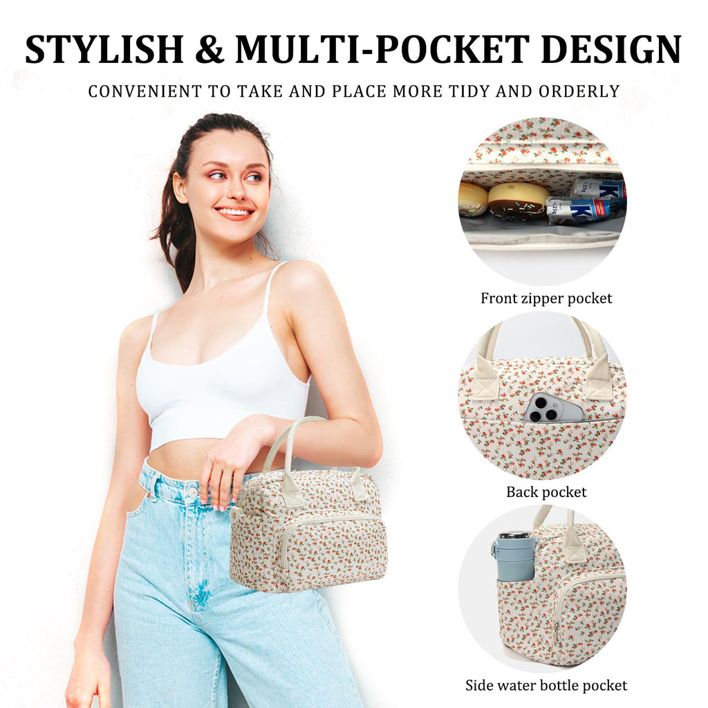MEXS Insulated Lunch Bag for Women Men Large Reusable Lunch Box Adult Leakproof Portable Cooler Tote Bags for Work Picnic