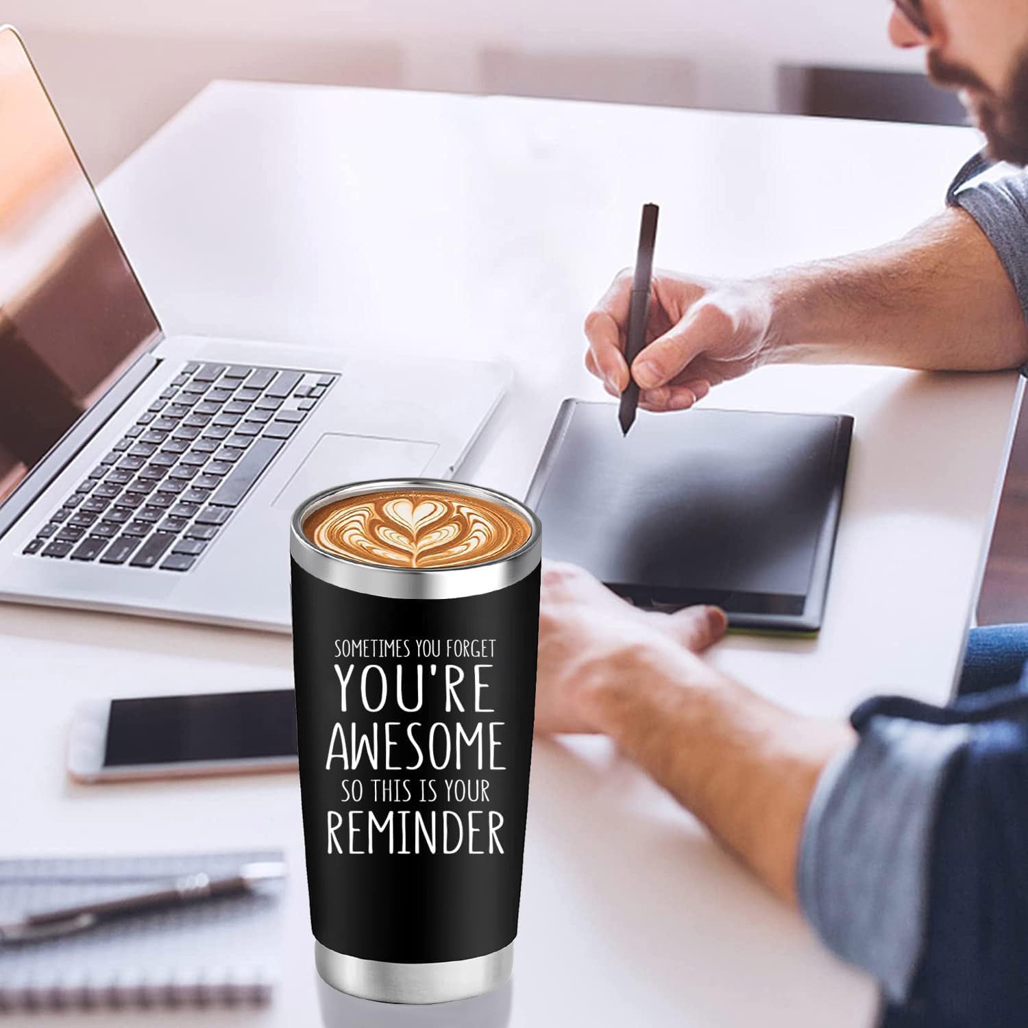 Birthday Gifts for Men, Husband, Boyfriend, Him, Father's Day Gifts, Inspirational Gifts for Men Dad, Thank You Appreciation Gifts for him- 20 Oz Travel Tumbler