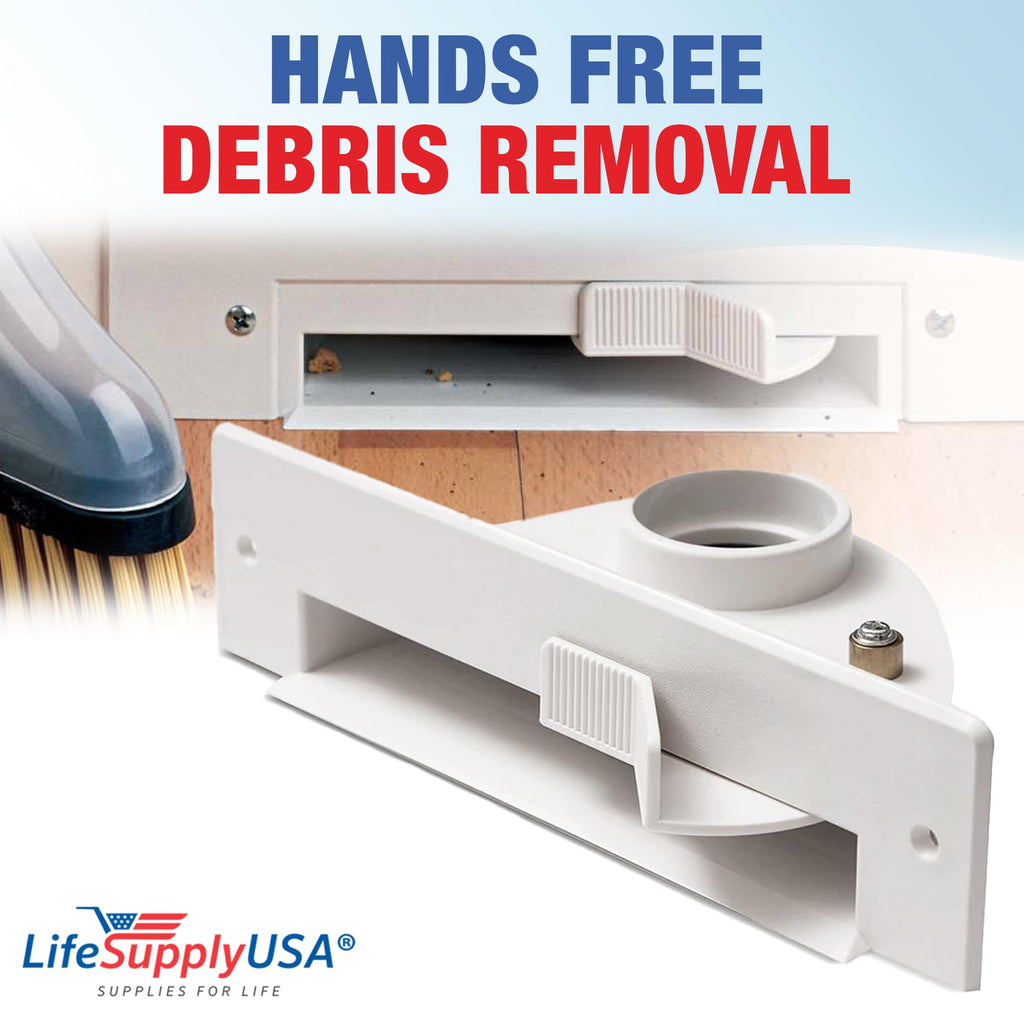 Central Vacuum Automatic Dust Pan Sweep (1-Pack - White)