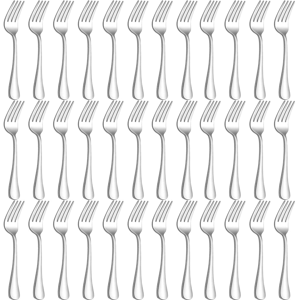 Distfeat 36 Piece Dinner Fork Set (8 Inches) - Premium Stainless Steel Cutlery Forks -Table Forks for Home or Restaurant, Mirror Polished and Dishwasher Safe