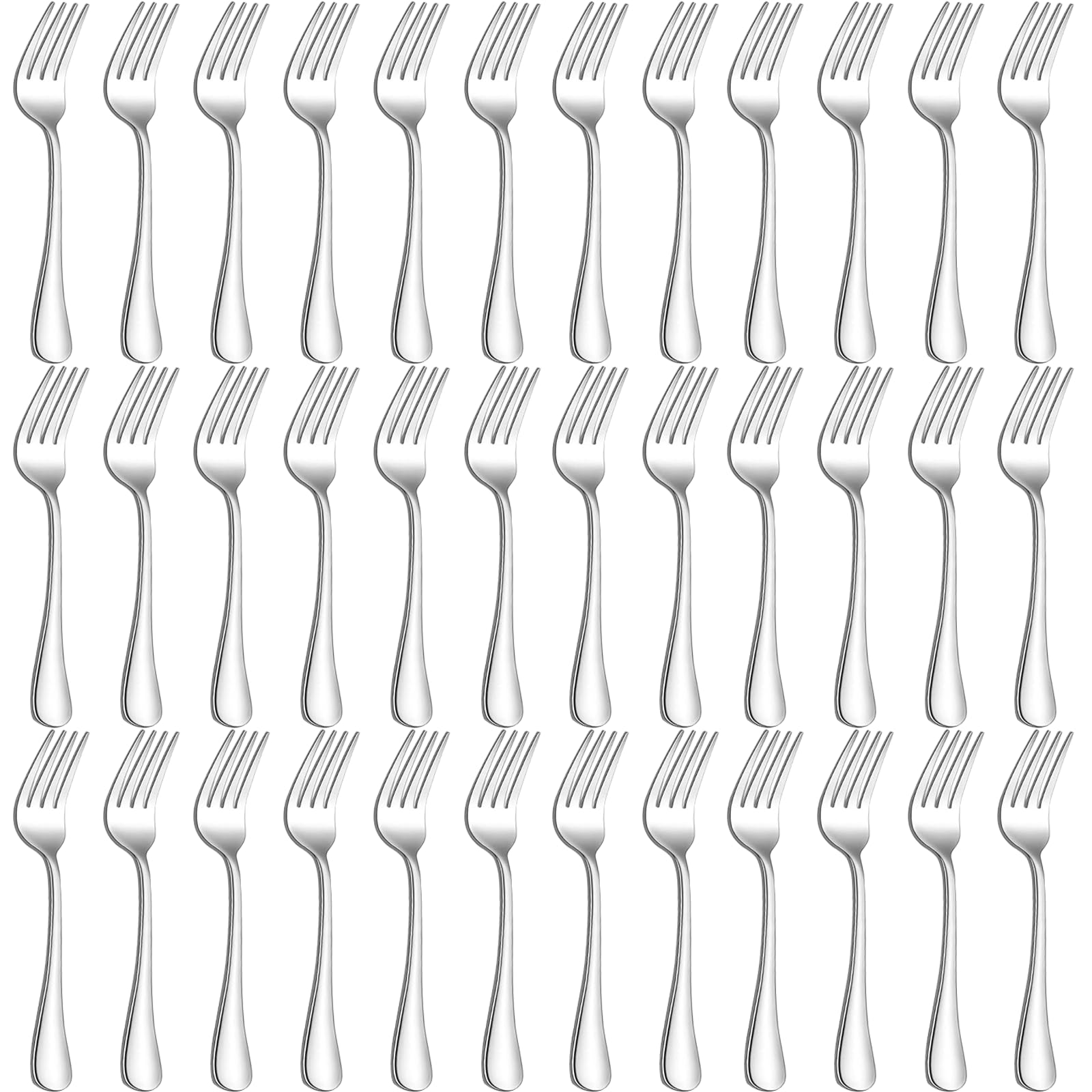Distfeat 36 Piece Dinner Fork Set (8 Inches) - Premium Stainless Steel Cutlery Forks -Table Forks for Home or Restaurant, Mirror Polished and Dishwasher Safe