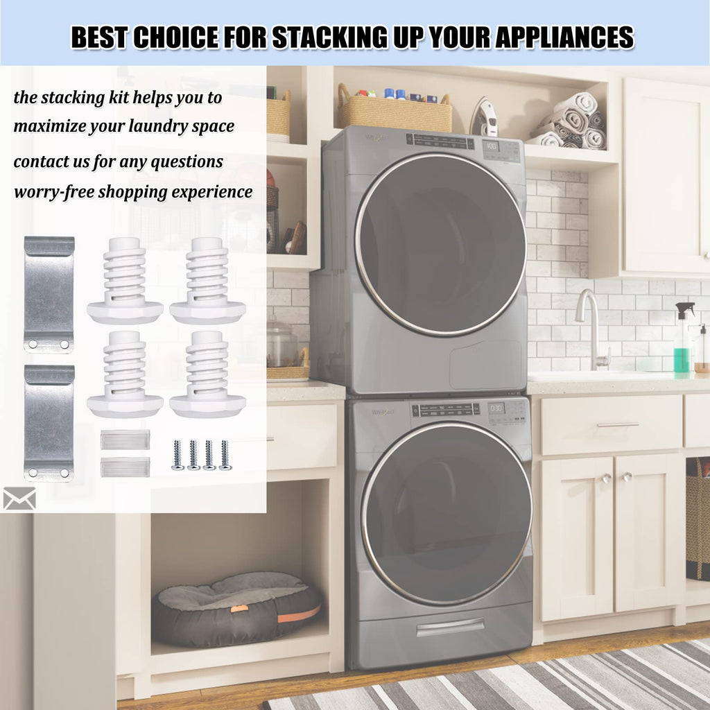 W10869845 Dryer Stacking Kit for Whirlpool Standard & Long Vent Dryer & Washer - Replaces AP6047938 PS3407625 W10298318 W10761316 W10298318RP