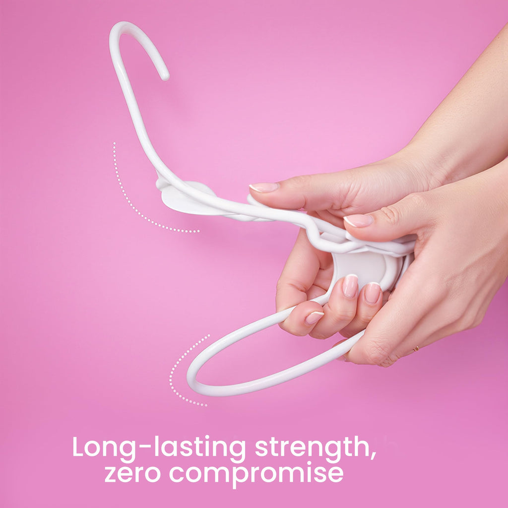 Utopia Home Plastic Hangers, 50 Pack, Clothes Hangers with Shoulder Grooves, Durable Space Saving Coat Hanger for Shirts, Pants, Skirts, Jackets, Blouses, Dresses and Everyday Wardrobe Use (White)