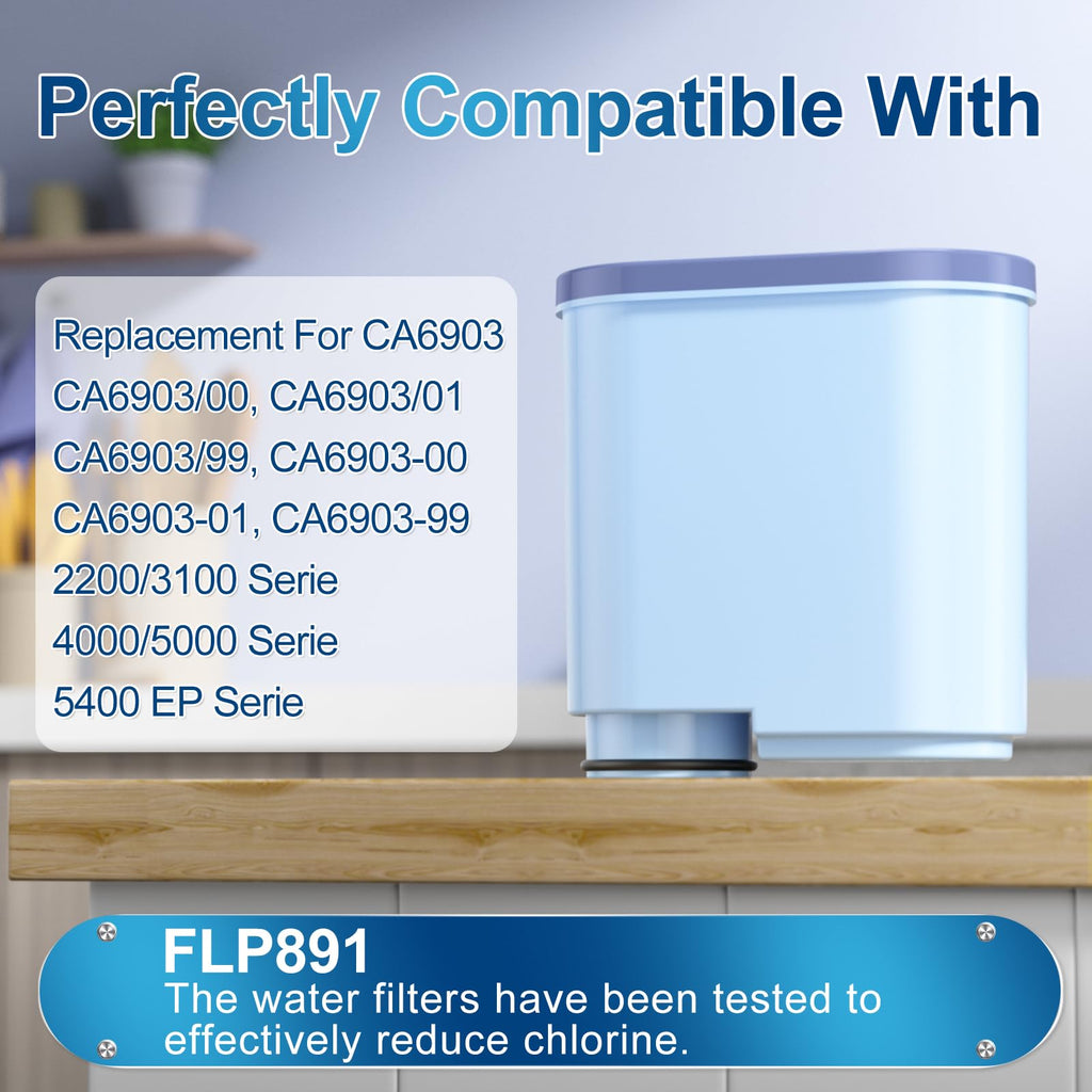 ARETHONE Water Filter for Philips AquaClean: Coffee Filter Replacement Compatible with Philips Aqua Clean Saeco Coffee Espresso Machine CA6903, Reduces Impurities up to 5000 Cups (3 Pack)