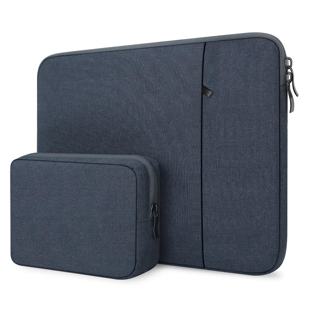 ProElife 13-Inch Laptop Sleeve Case for 2026-2022 MacBook Air 13.6 inch M5 M4 & MacBook Neo 13'' A18 Pro, Pro 13'' M2 Accessory Traveling Carrying Case Bag Cover with Small Bag (Navy Blue)