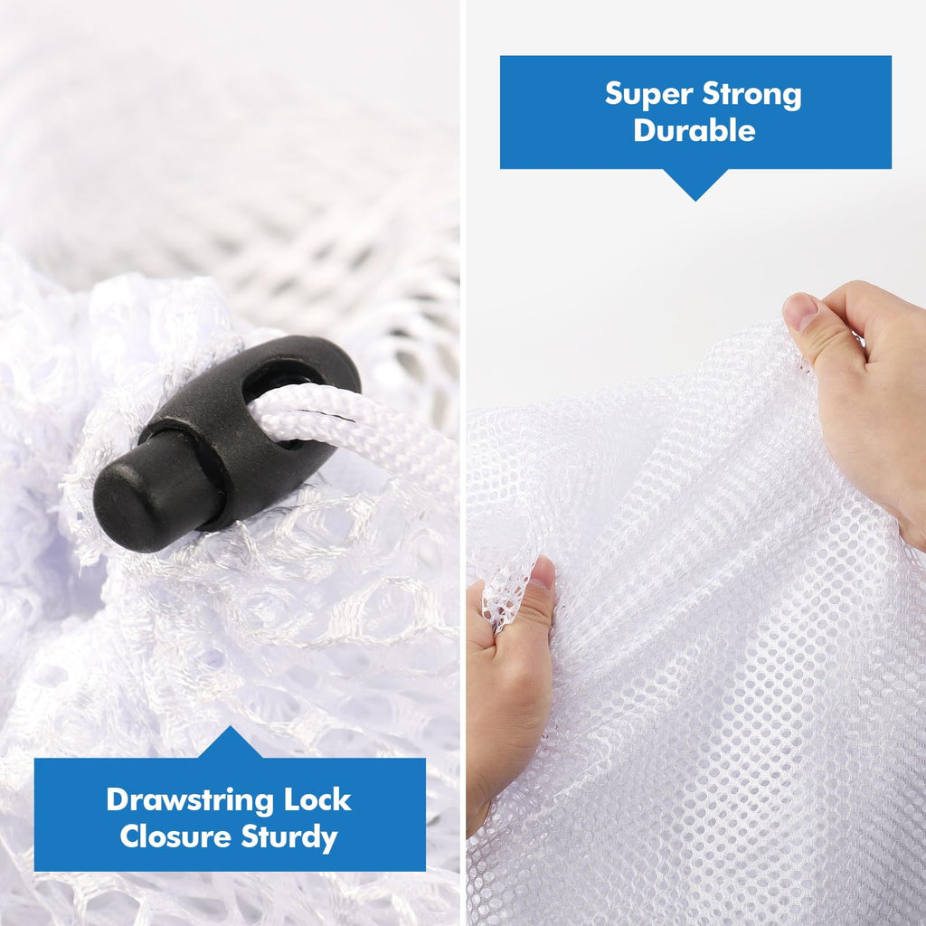 3Pcs Mesh Laundry Bags Washing Machine Mesh Wash Bags Jumbo for Delicates Clothes,Bed Linen,Toys with Drawstring Closure Sturdy(3 XXLarge 28 x 26 Inches)