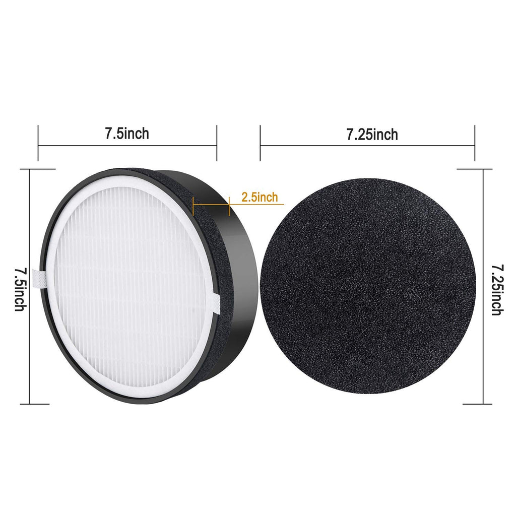 I clean LEVOIT LV-H132 Air Purifier Replacement Filters,Compatible with Levoit LV-H132, 2Packs Air Purifier HEPA and Activated Carbon Filters LV-H132-RF