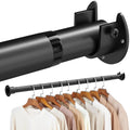 Closet Rod,17 to 40 Inches Adjustable Closet Rods for Hanging Clothes 1.3 Inch Diameter Heavy Duty Metal Closet Hanging Rod Closet Bar for Wardrobes,Closet, Bathroom, Windows