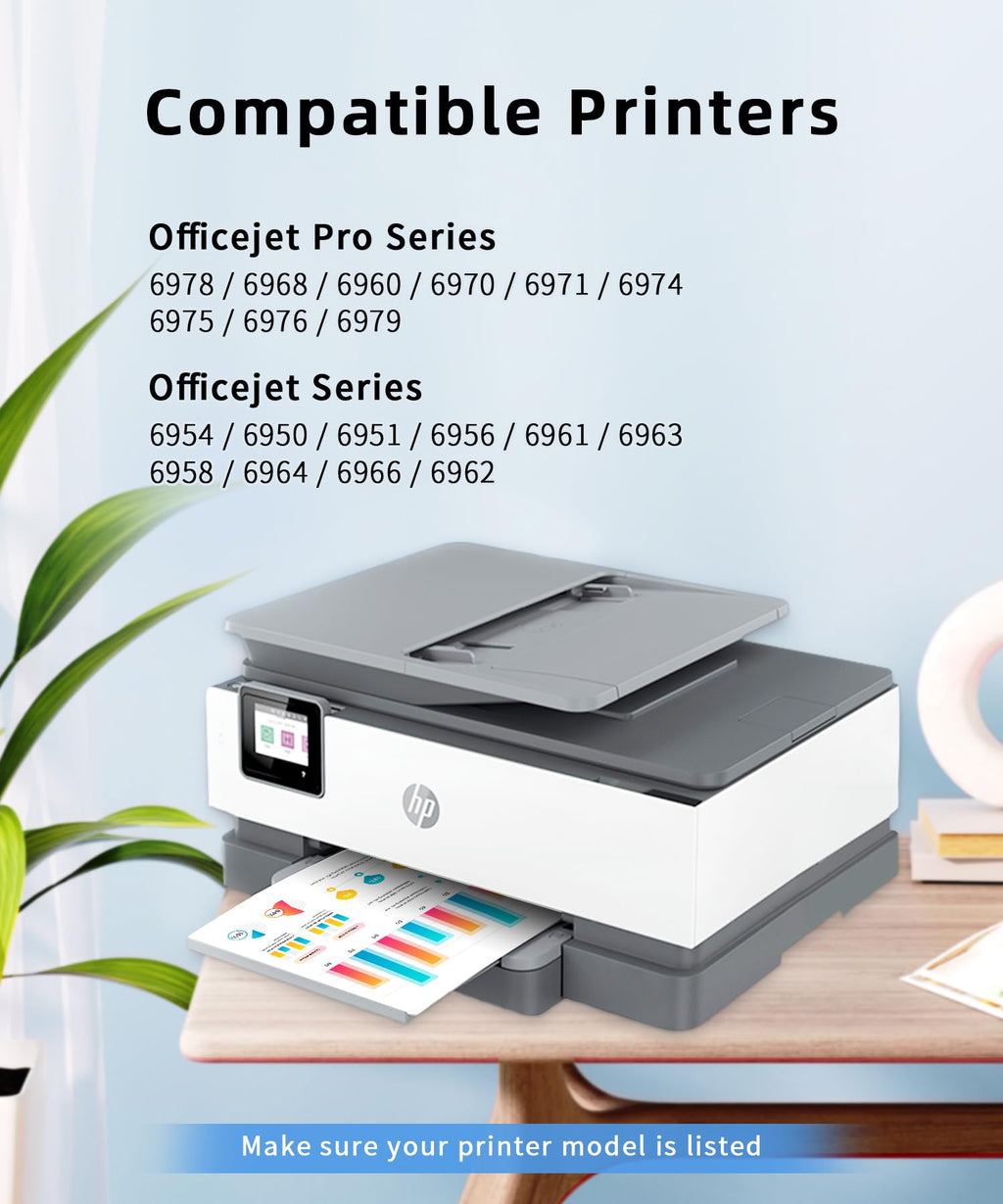 （5-Pack 902XL Ink Cartridges Combo Pack Compatible for HP 902 XL Ink Cartridges Work with HP Officejet Pro 6978 6960 6962 6968 6954 6958 6950 6951 6970 Printers (Black, Cyan, Magenta, Yellow）