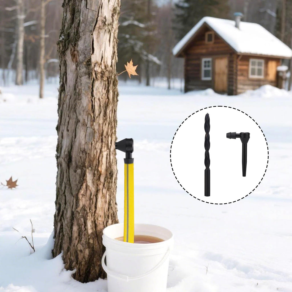 31pcs Maple Syrup Tapping Kit, Birch Tree Taps with Matching Drill Bit for Experts or Beginners Maple Birch Tree Syrup Collection Supplies(Black)