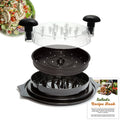 Chicken Shredder Large with Bonus: Free Salad Recipe Book – Chicken Shredder Tool with Middle Plate for Easier Use – BPA-Free and Dishwasher Safe, Ergonomic Handle, Razor-Sharp Teeth, Non-Slip Base