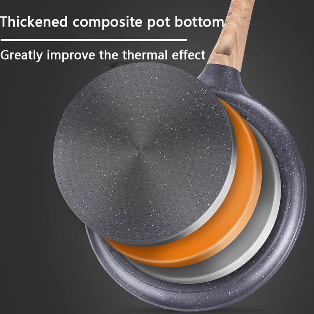Nonstick Crepe Pan,Medical Stone Coating Dosa Pan Pancake Flat Skillet Tawa Griddle 10-Inch with Spreader,Induction Compatible