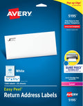 White Easy Peel Address Labels with Sure Feed, Laser,