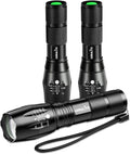 LED Flashlight, Wowlite Ultra Bright XML T6 LED Torch with 5 Light Modes & Adjustable Focus for Emergency Camping Hiking (3 Pack)