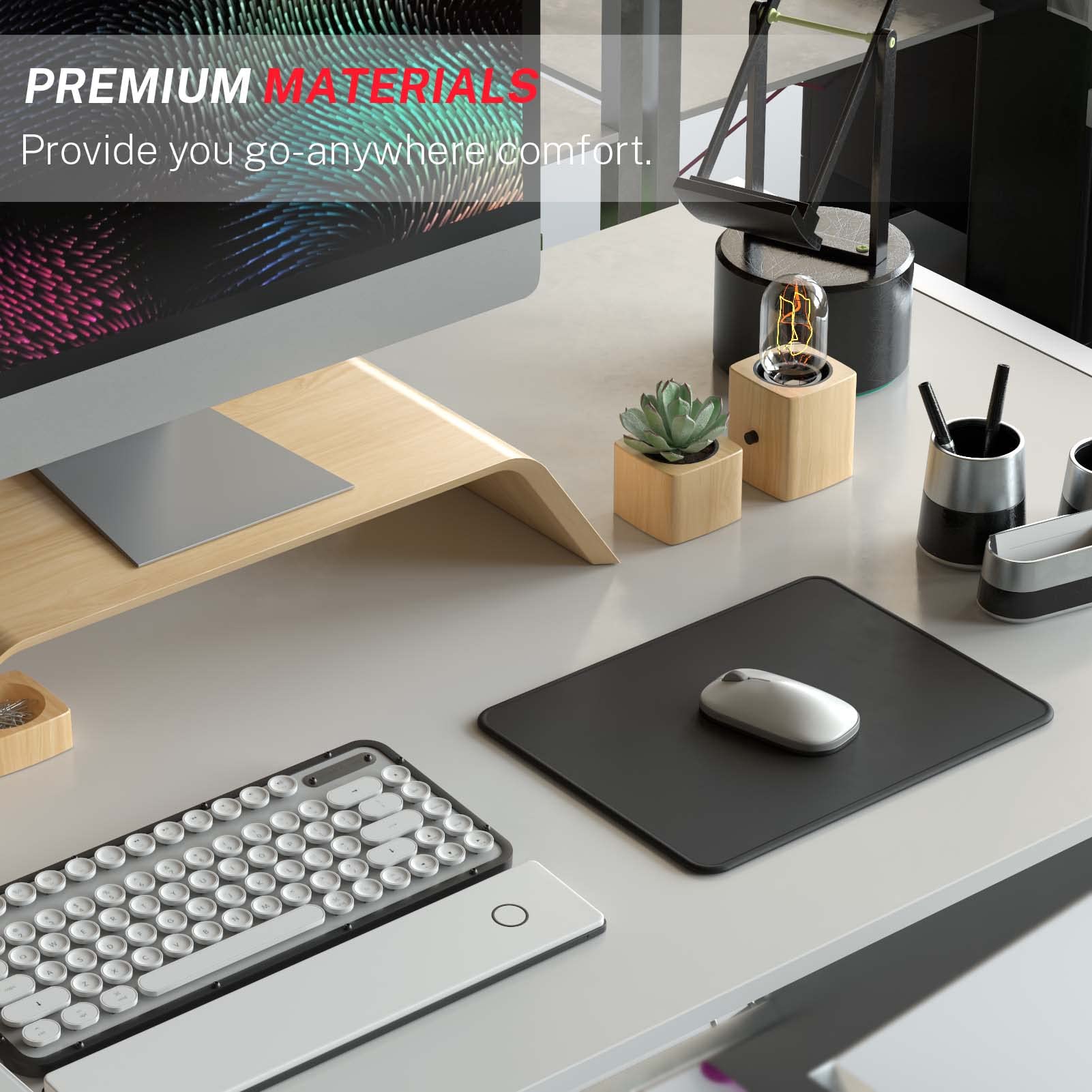 MROCO Mouse Pad 6 Pack [30% Larger] with Non-Slip Rubber Base, Premium-Textured & Waterproof Mousepad Bulk with Stitched Edges for Computer, Laptop, Office & Home, 11 x 8.5 inches, Black