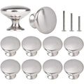 OctinPris 10x Satin Nickel Cabinet Knobs Brushed Nickel Drawer Doorknob Pull Handle 30mm for Kitchen Chest Closet Dresser Bathroom