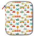 Case Holder for Yoto Cards, Portable 80 Pockets Storage Folder with Zipper Mini Audiobook Cards Sleeves Organizer Jolly Vehicles