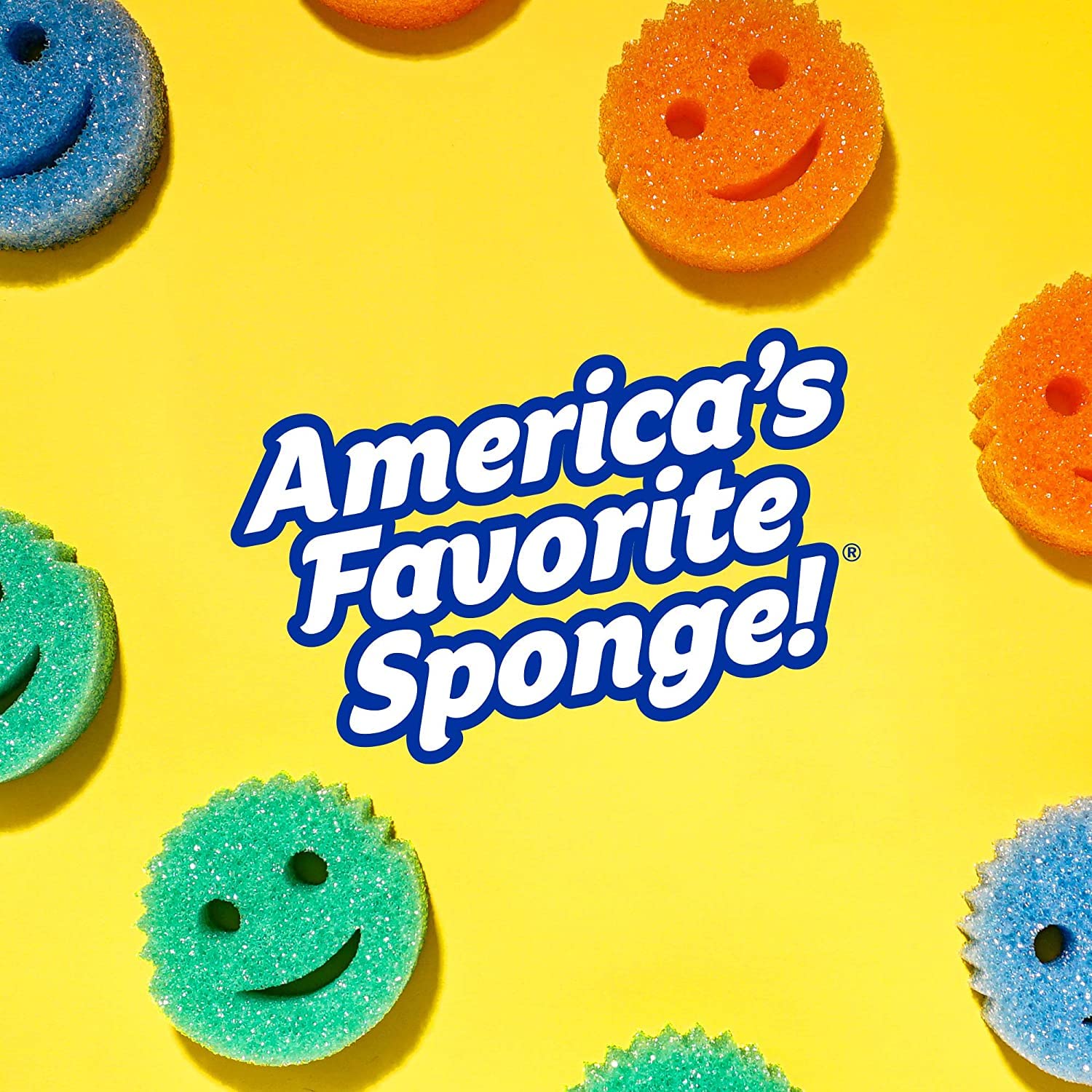Scrub Daddy Dual Sided Sponge and Scrubber - Scrub Mommy - Scratch Free Sponge for Dishes and Home, Soft in Warm Water, Firm in Cold, Odor Resistant 4 Count